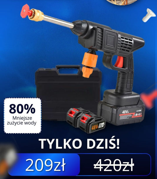 PowerClean – Pistolet na Wodę pod Ciśnieniem + 2 Baterie Gratis (Oferta)