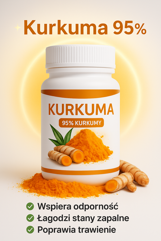 Kurkuma 95% – Naturalne Wsparcie Zdrowia